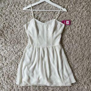NWT Candie’s White Summer Sleeveless Mini Dress size 5